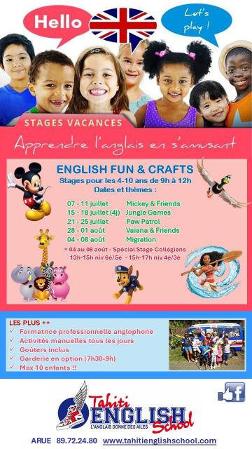 Affiche stage ete 2025