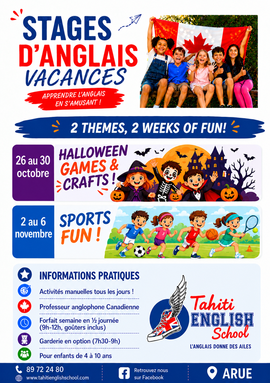 Stages Vacances Oct Nov 26