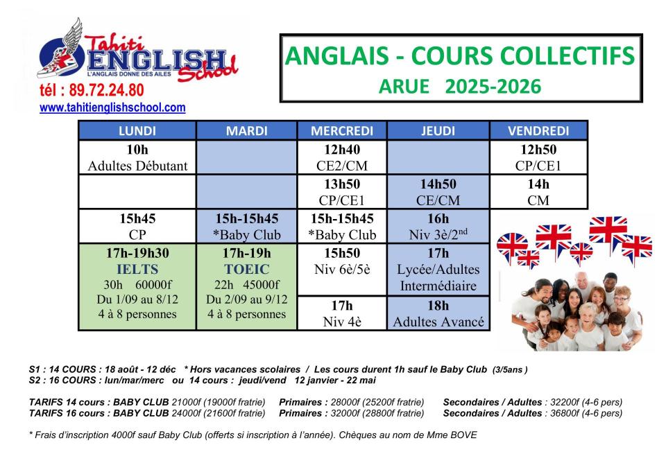 Tes planning aout 2025